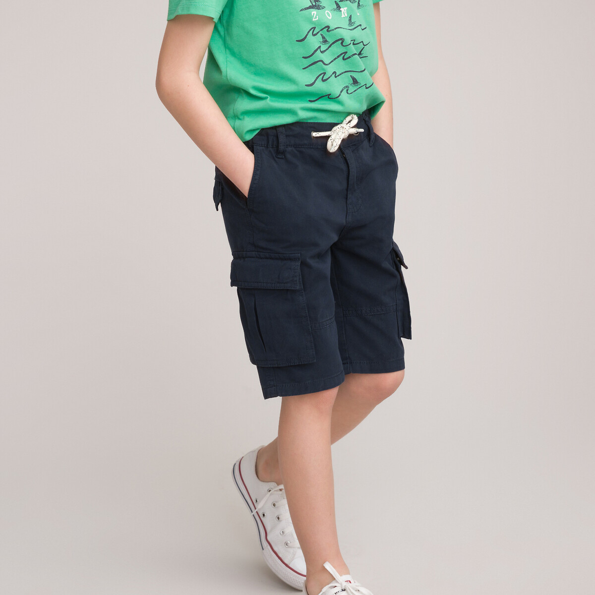 3-12 Years La Redoute Collections Big Boys Convertible Cropped Trousers/Bermuda Shorts 